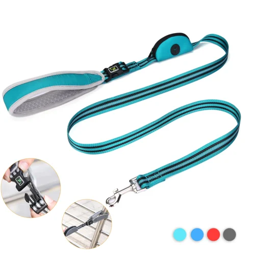 Dog Leash Reflective Nylon Pet Running Tracking Leashes Rope