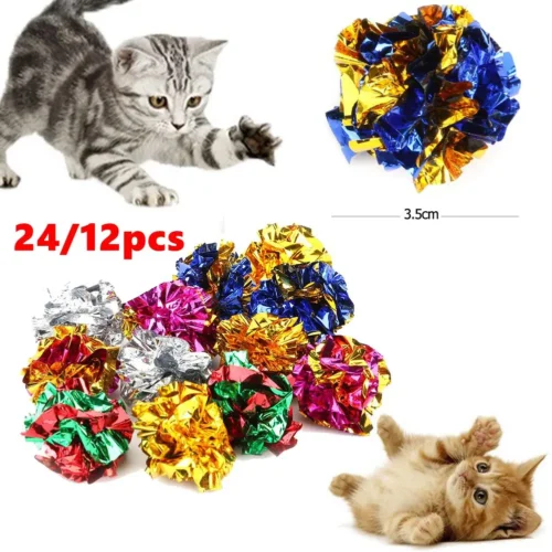 24/12pcs Colorful Crinkle Balls